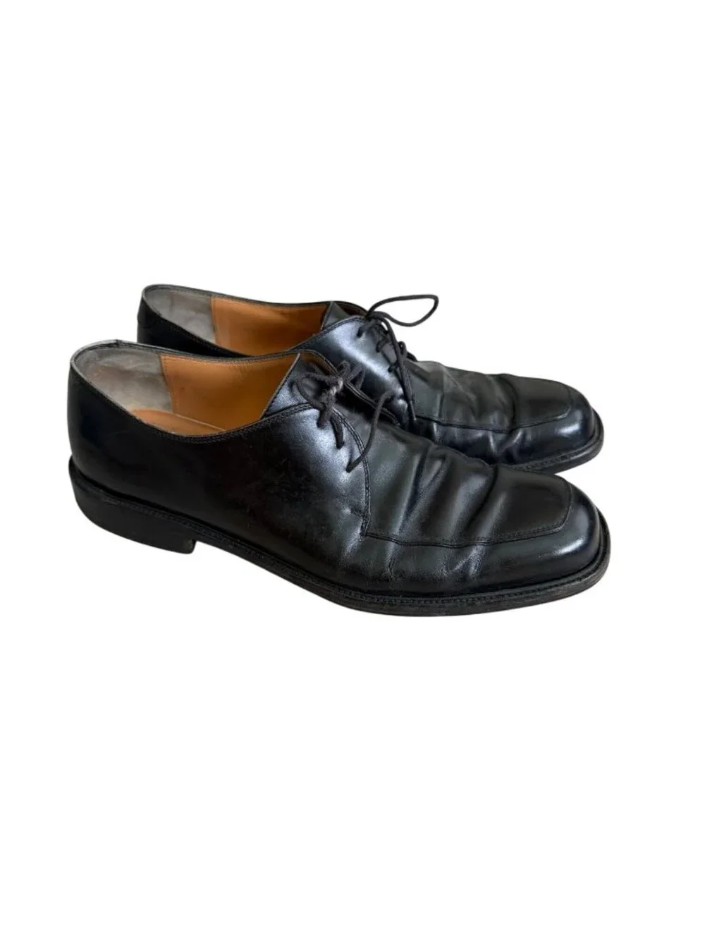 SALVATORE FERRAGAMO Men’s Black Leather Lace Up Dress Shoes Size 10